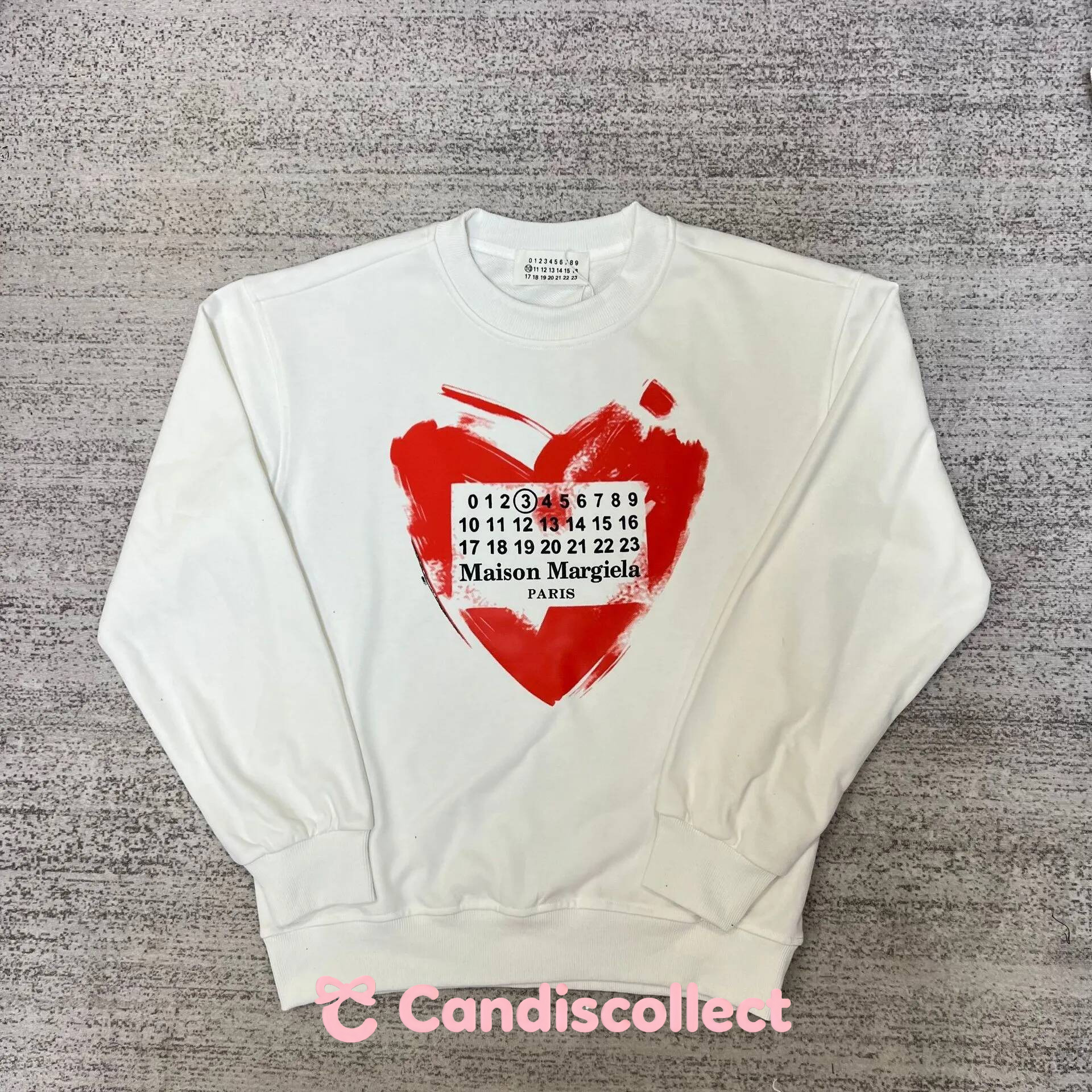 Designer Trendy Brand Mm6 Hoodie Digital Pattern Letter Print Pullover Long Sleeve High Quality Fashion Margeilalies hoodie bde