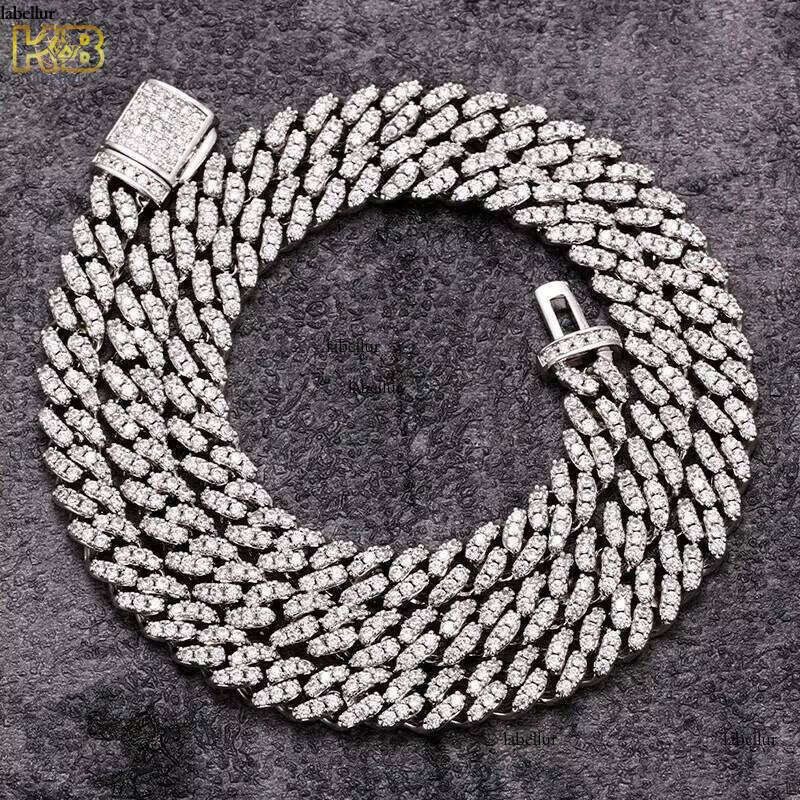Sier Cuban Necklace Hip for women jewlery Hop Style VVS Moissanite Dia Chain for necklace Men Women High Quality Jewelry a