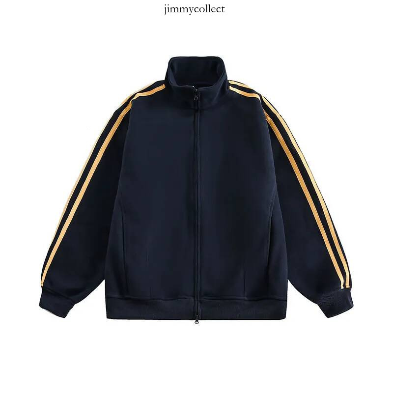 individual Jacket stand up collar a trendy brand for both men women in spring and fall loose fitting double headed zippers couple's jacket with