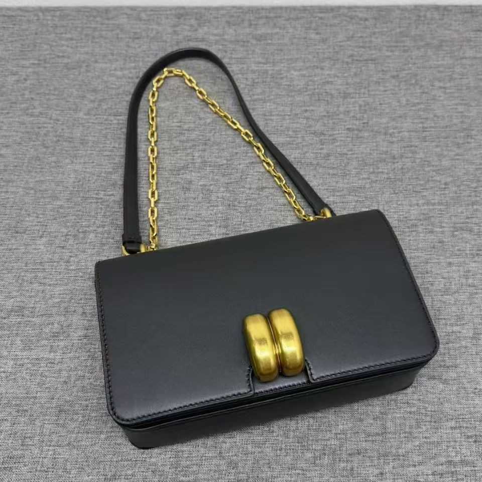Bymalenebirger same style shoulder bag with gold buckle chain a sophisticated and practical small square bag for commuting Q261016