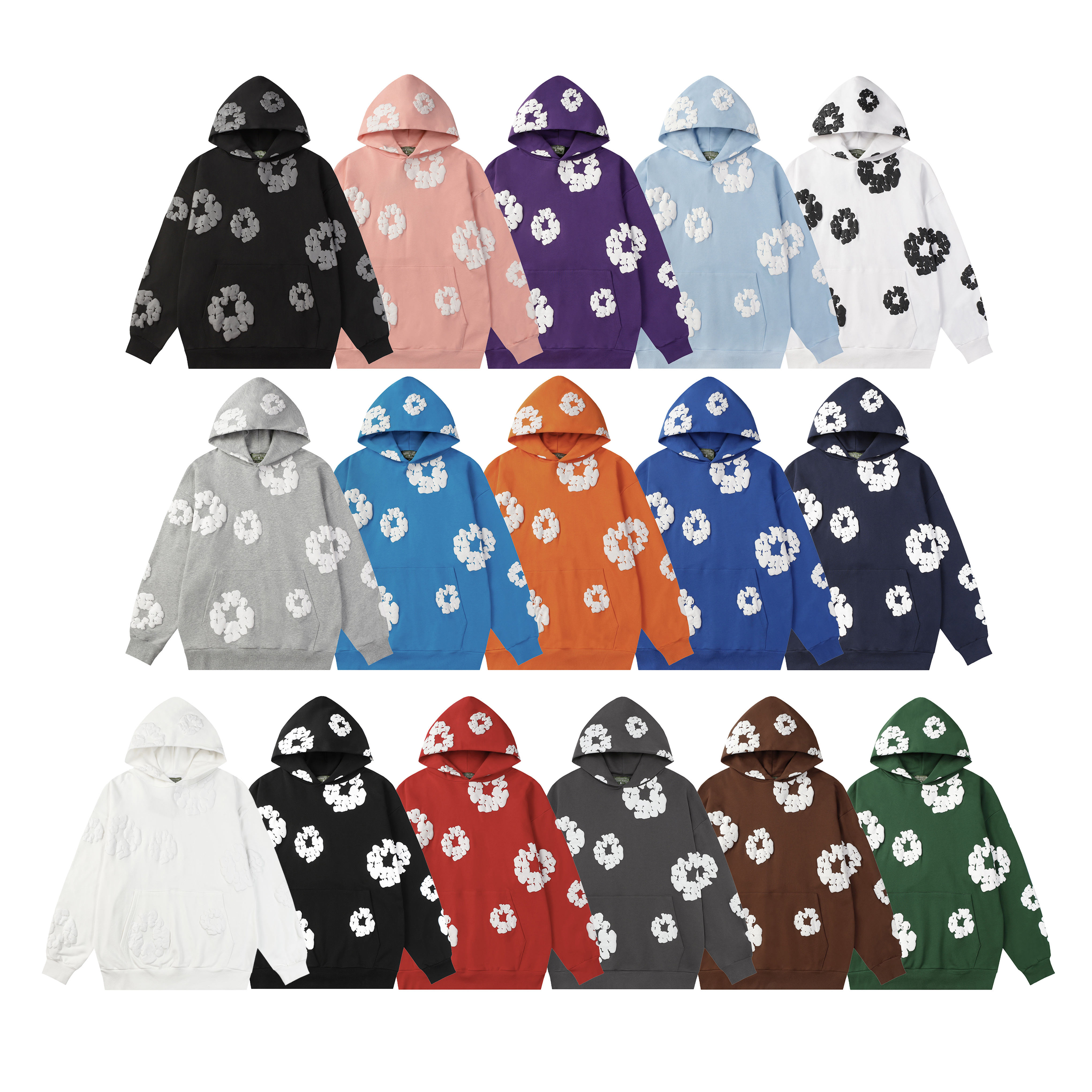 Designer mens Hoodie Loose Clouds Puff Print Pullover Unisex American style Street tops Autumn Zip Up Jacket Cotton US size