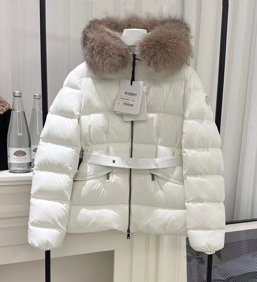 Designer Womens Down Jacket waist-cinching Short Fur Coat Large Pocket Fur Collar Thermal Top Female women autumn winter Large Clothing Coats Outdoo