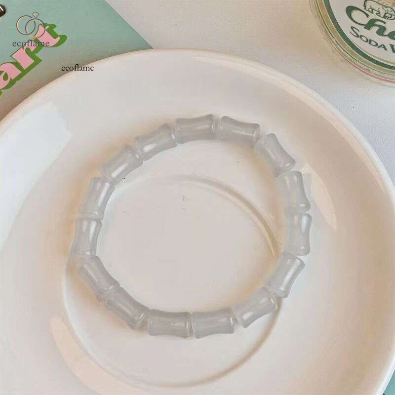 2025 New Trendy Pure Desire Beaded Women, Fresh Summer Ice-Clear Cool Jade Bamboo Bracelet for Students