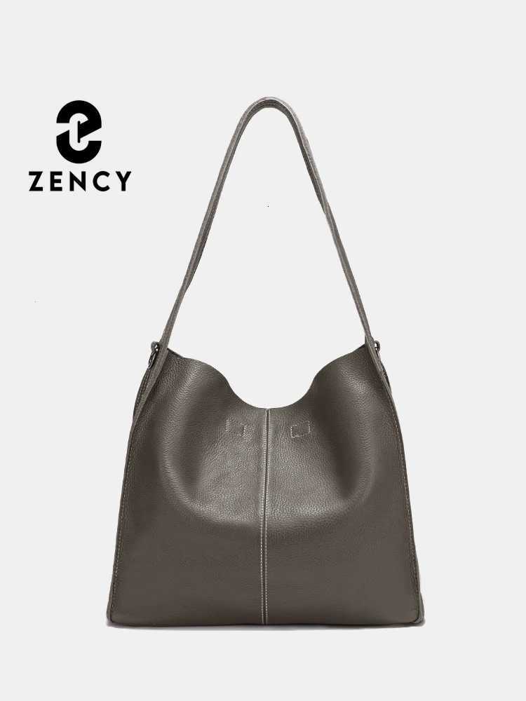 Shoulder Bags Zency 100% Genuine Leather Soft Hobo Shoulder Bag Women's Handbags Crossbody Bag Designer Underarm Bags Natural Cow Leather Bags