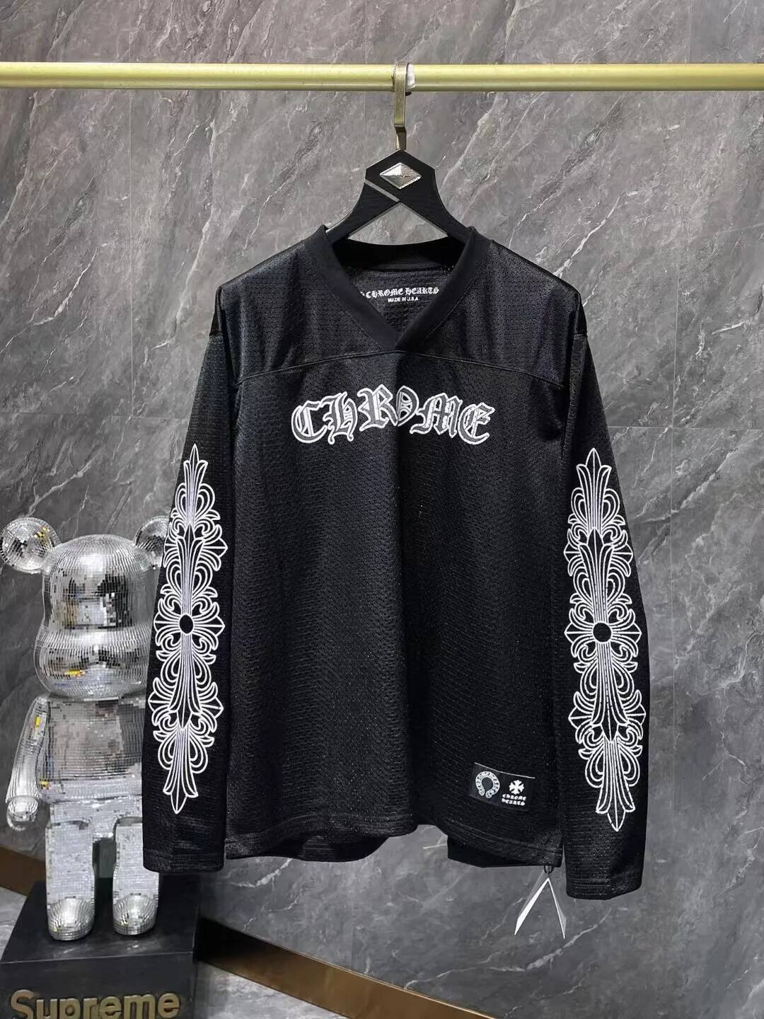 ch designer men t shirts for women luxury Chrome jersey mattyboy limited edition flower arm ice hockey long slee b60 f69