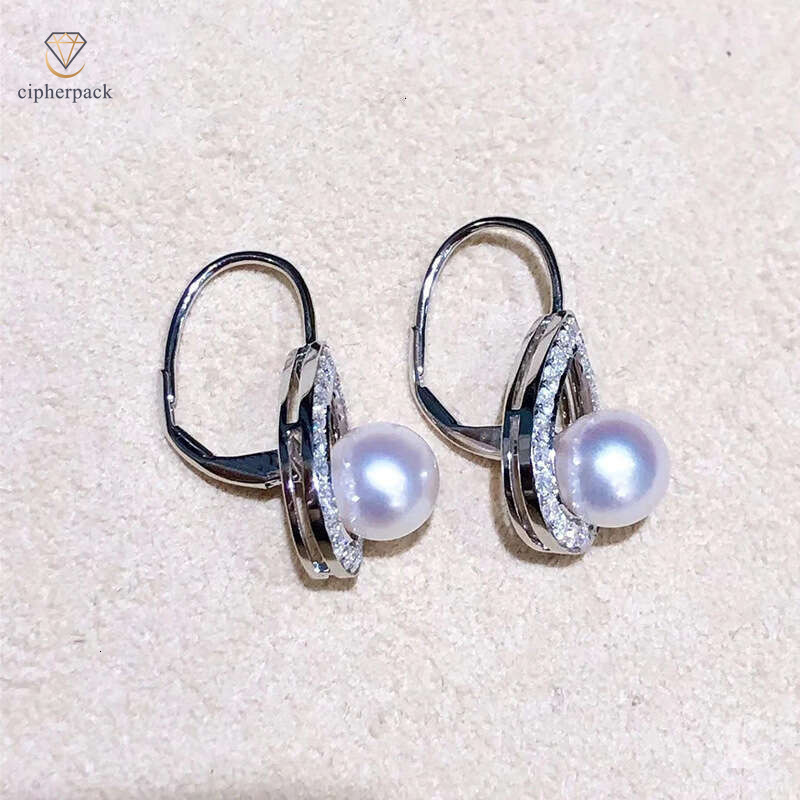 Exquisite Water Drop Shining Versatile Imitation Pearl Ear Hooks Fashionable Korean Style Popular Earrings