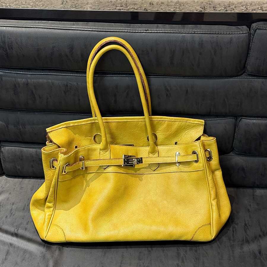 Anemonia Firkin vintage leather bag a large-capacity shoulder bag with an old-money aesthetic perfect for commuting Q261016