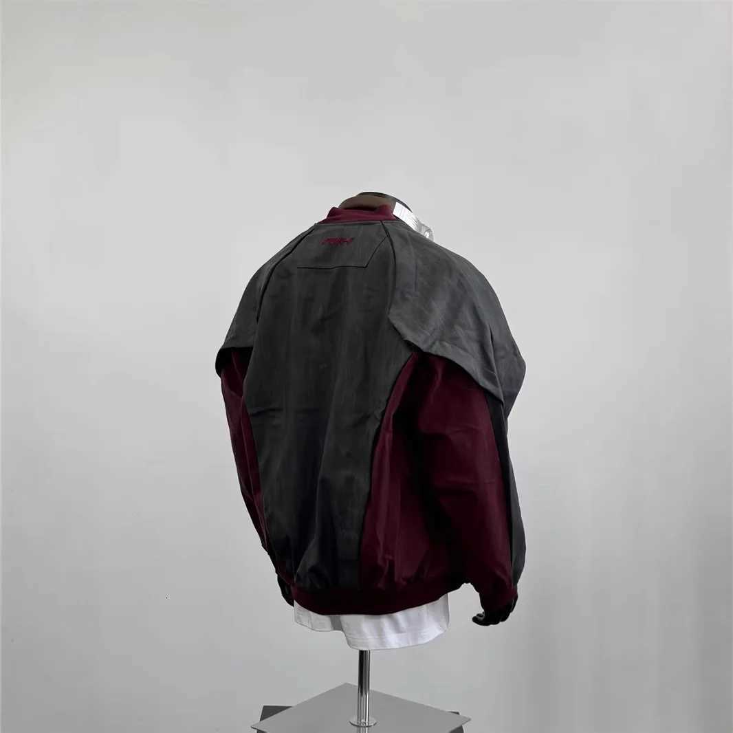 jacket man Men's bomber Jackets coat 2025 Autumn Color Block Faux Leather Varsity Jacket Unisex Loose Casual Streetwear Couple's Outerwear