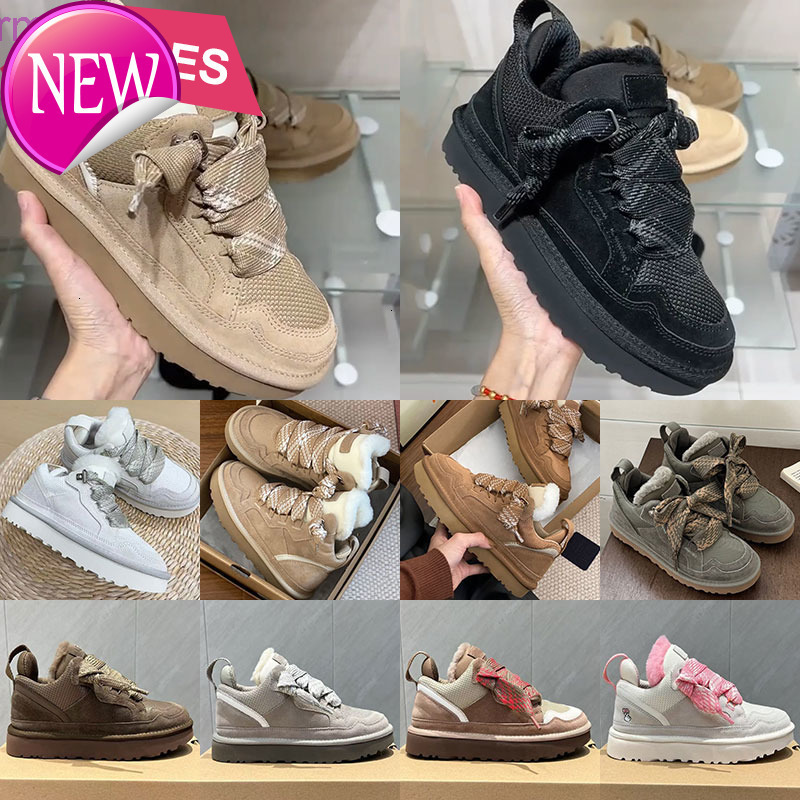 Designer Fur Sneakers Trainers Casual Shoes Boots Highmel Tasman Tazz Slippers Womens Suede Chestnut Sand Wool Sheepskin Winter Cold Fall size691
