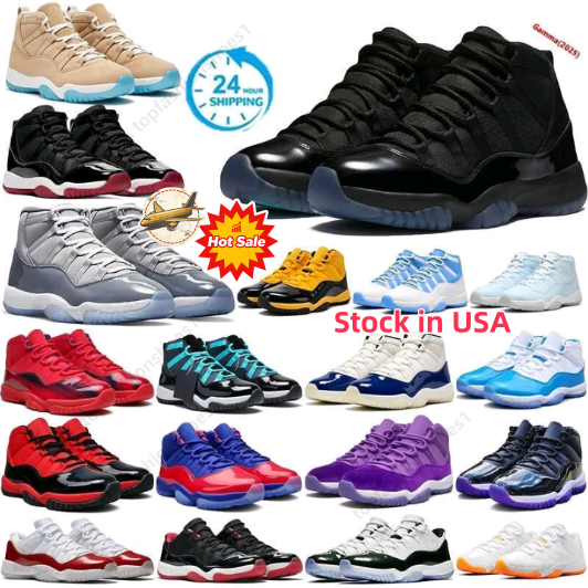 With Box 11 11s Basketball Shoes 11 Cool Grey Mens Womens Shoes Designer Sneakers Gamma Blue Violet Low 25th Anniversary Bred Concord Unisex Sports