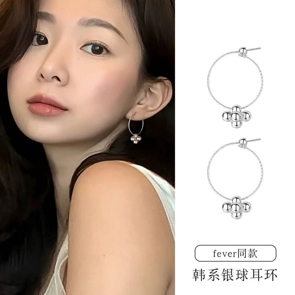 2026 925 Needle Fever-Style Silver Ball perfume Earrings, Niche Design For Women, The 2026 New Hot-Selling Earring, cologne A High-End Acces