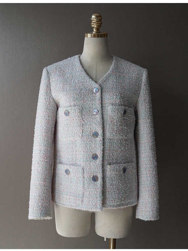 designer Women's Jackets suit new chic and sophisticated two-piece set featuring short, elegant dress and tweed top, for autumn and designed cr