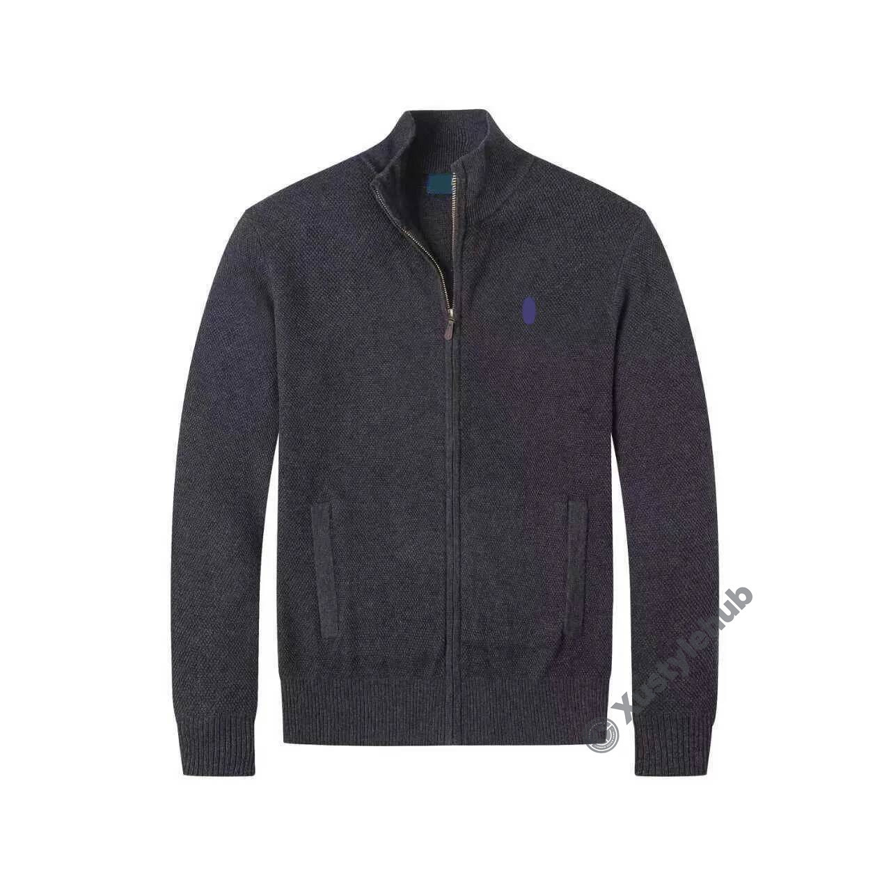 polo Designer Mens Turtle Neck Polo Knitted Sweater Cardigan Jumpers American Trendy Winter HighEnd Embroidery Horse Comfortable Cotton Men Zip Up S