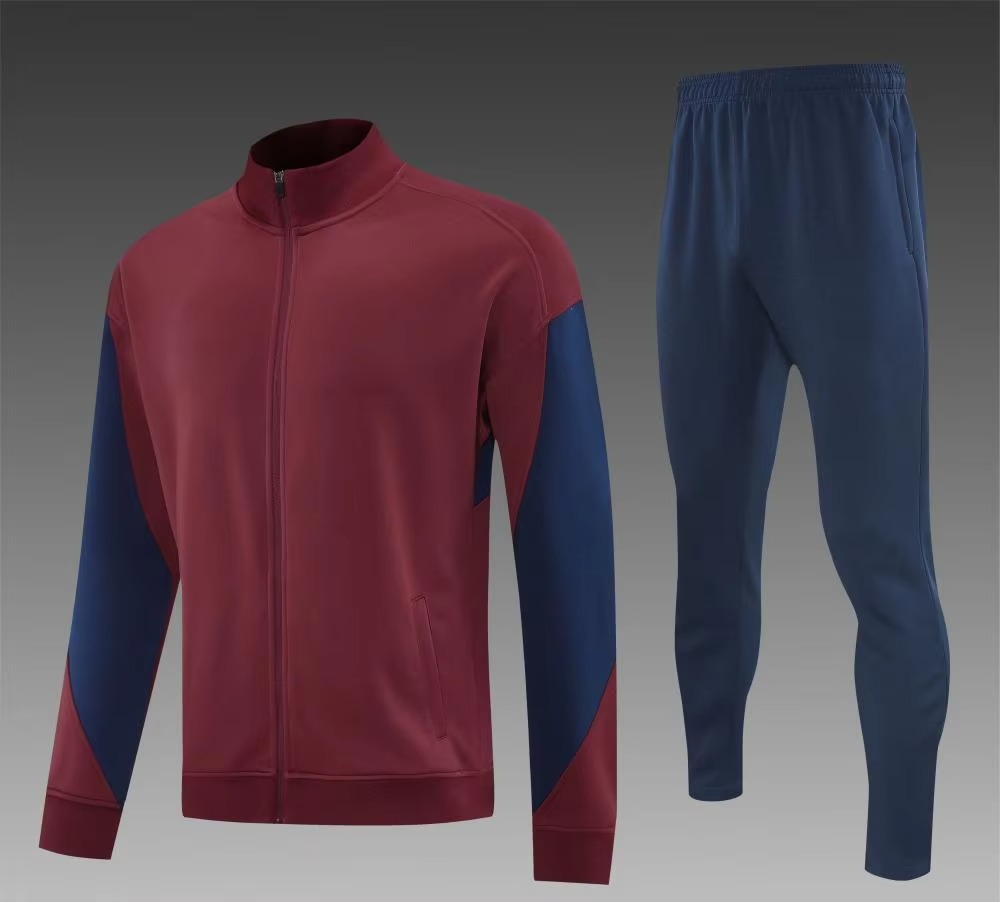 Kids Adults Soccer Training Tracksuit Set, Full Zip Football Jacket & Pants, Quick Dry Sports Suit With Pockets, Custom Logo Youth Men Football Team