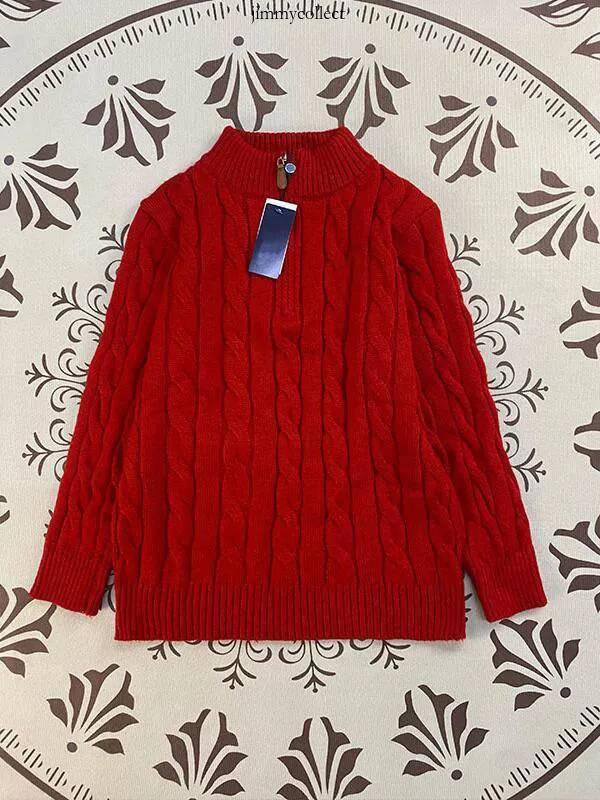 polo Fall And Winter Knitted Sweaters For Men Designer Cable Knit Couple Stand Collar Embroidered Half Zip Womens Sweater Tops Coat polo 0e5