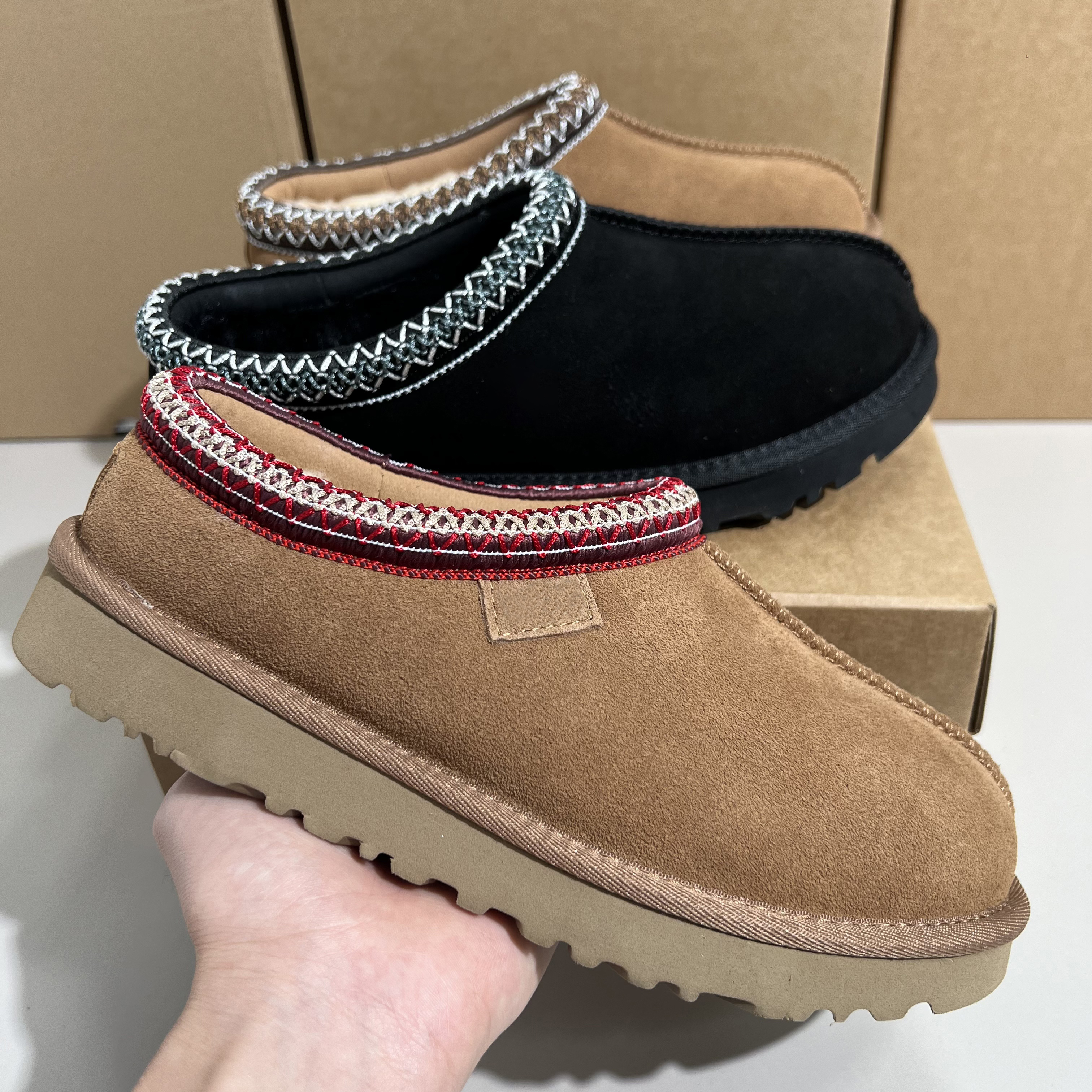 botas de diseñador botines de plataforma para mujer bota de invierno nieve Tasman zapatillas Tazz mostaza eed Castaño Arena Diapositivas de piel de