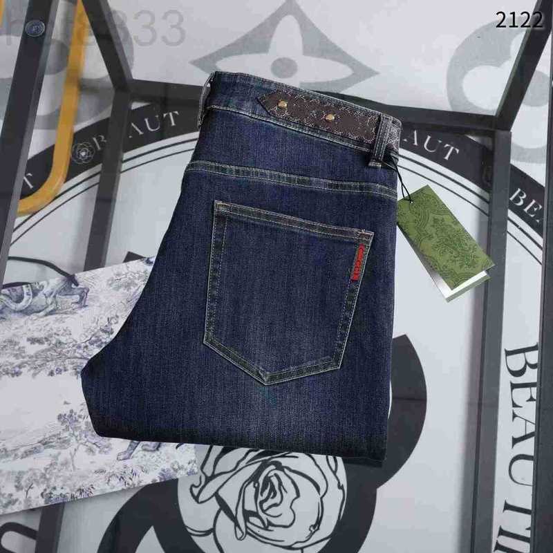 Men's Jeans Designer Slim-fit Business Casual Luxury Pants. Retro Style Jeans, High-quality Street Fashion Jeans. DOLL