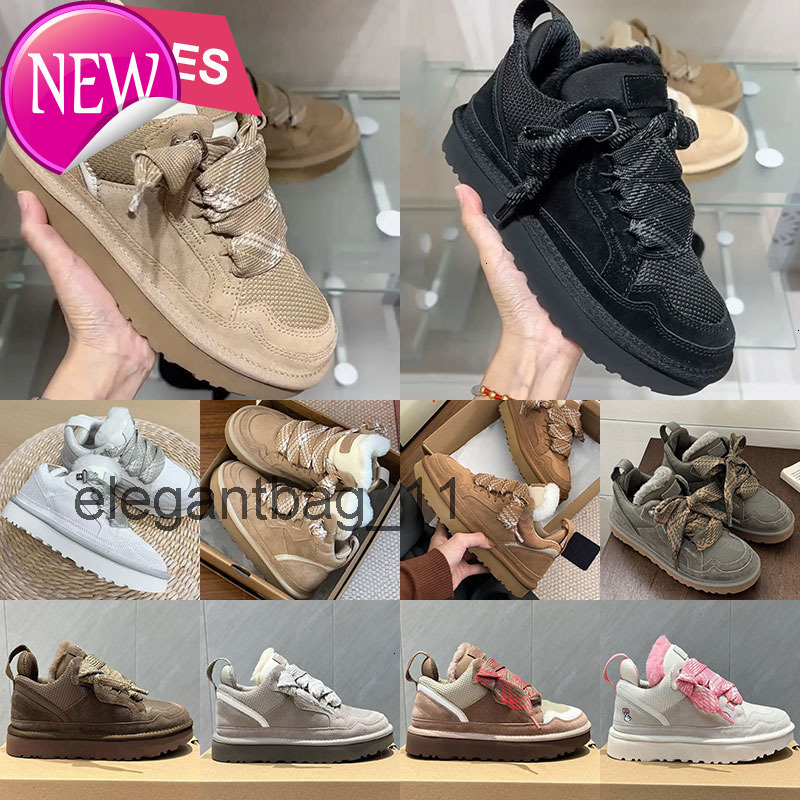 Designer Fur Sneakers Trainers Casual Shoes Boots Highmel Tasman Tazz Slippers Womens Suede Chestnut Sand Wool Sheepskin Winter Cold Fall size 36 44