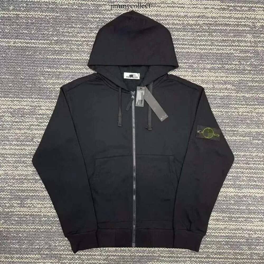 stone Cross Border Designer Clothing Stone Embroidered Unisex Solid Mens Color Casual Sports Hoodie Jacket Compass Sleeve Zipper Sweatshirt Technica