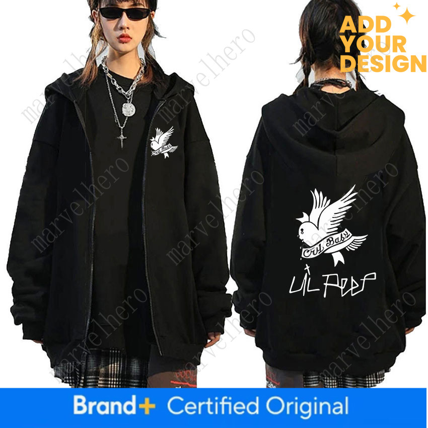 Rapper Lil Peep Graphic Zipper Hoody Women Hip Hop Fashion Zip Up Sweatshirt Men Oversized Pullover Hoodie Coats Streetwear