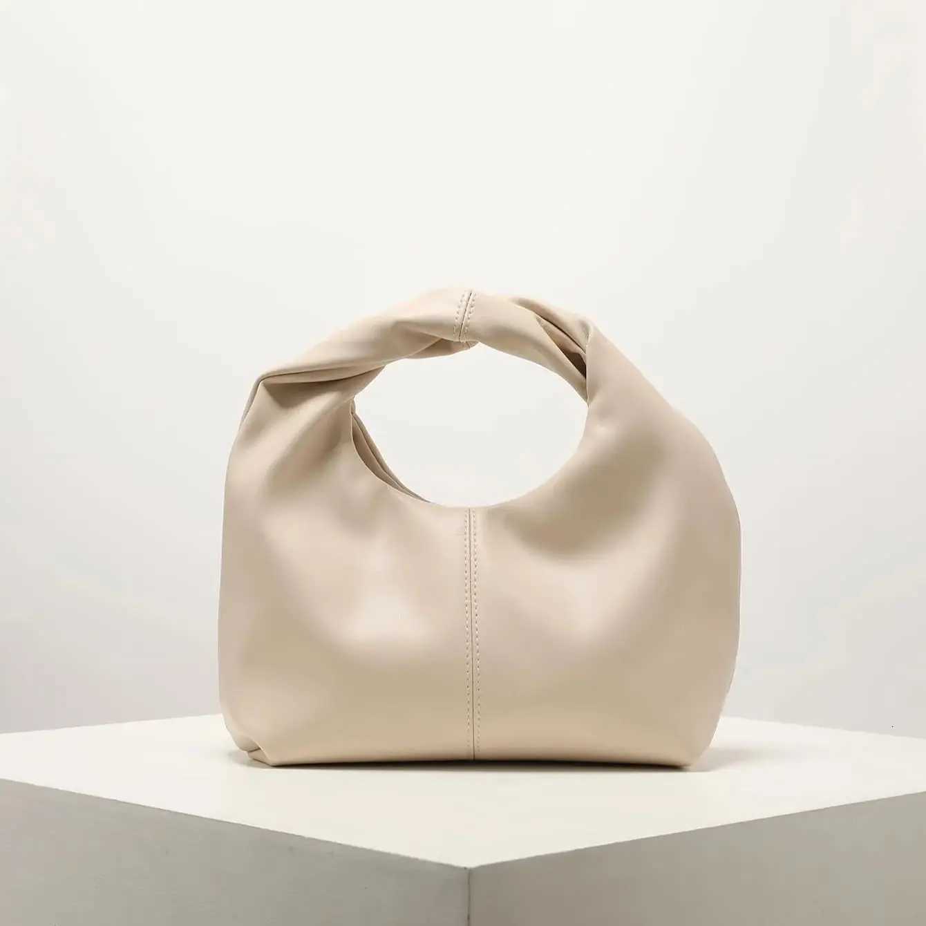Evening Bags Stylish twist square bag solid color top clutch bag simple and versatile commut H261016