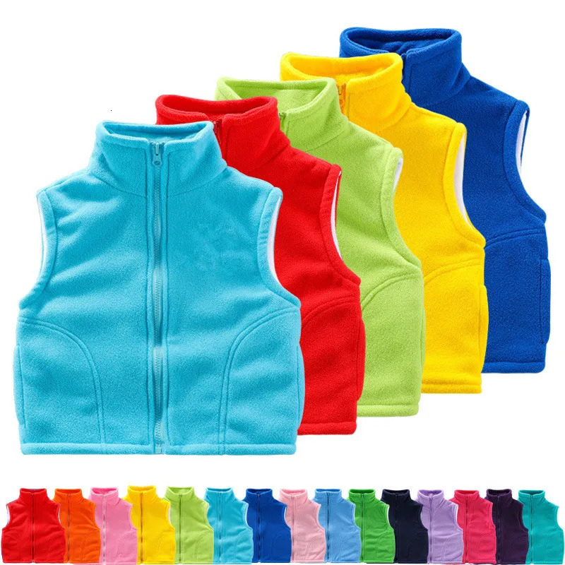 3 to 10 Years Teenager Outwear Waistcoats Sleeveless Jackets Children's Vest For Boy Girl Polar Fleece Baby Kid Vest Warm Winter261016