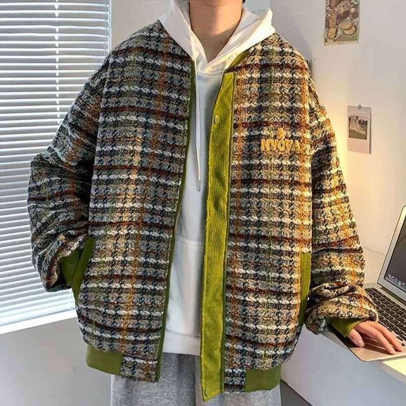 Jackets American High Street Men's Retro Jacket Trend Jacket Men's Hip Hop Autumn Winter Oversize Baseball Uniform Couple Tops Bomber Jack