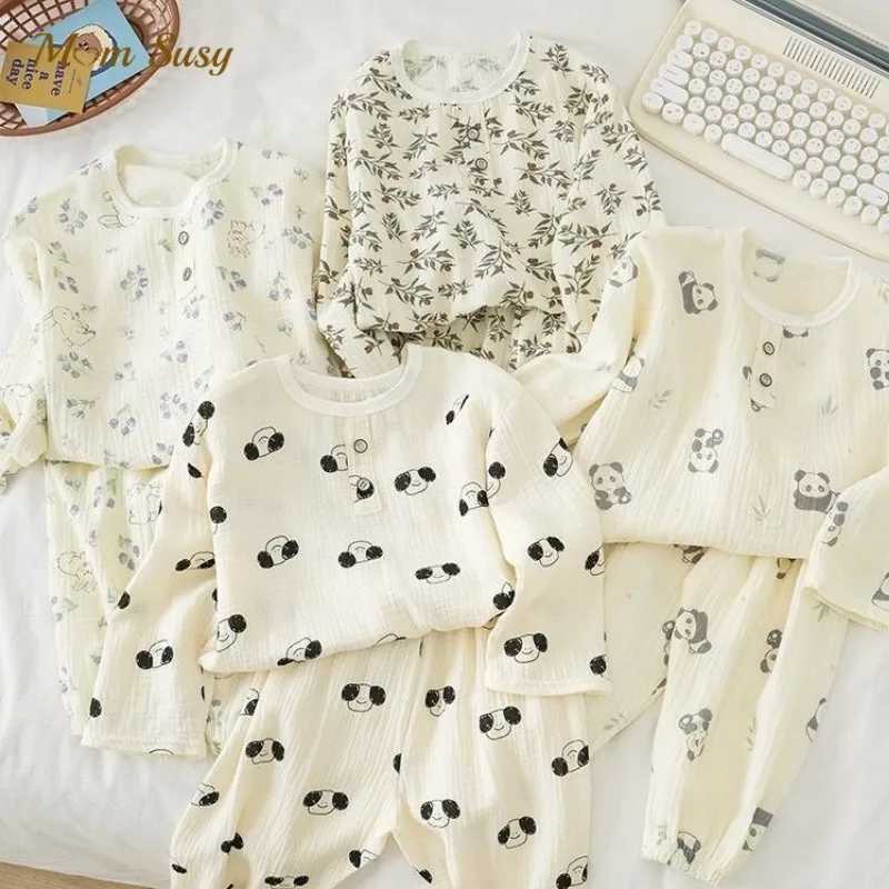 Pajamas Baby Girl Boy Cotton Pajamas Set Shirt+Pant 2PCS Infant Toddler Child Spwear Spring Autumn Kid He Suit Baby Clothes 1-10YW261019