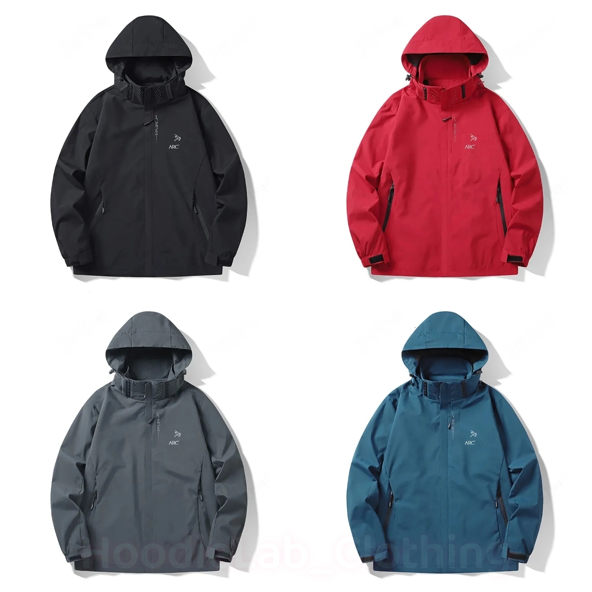 Arc Designer Jacket Men Mens Print Jackets Zipper Windproof Artery Outdoor Sports Wind Breaker Women Male Casual Lightweight Hiking Arcs Windbreaker