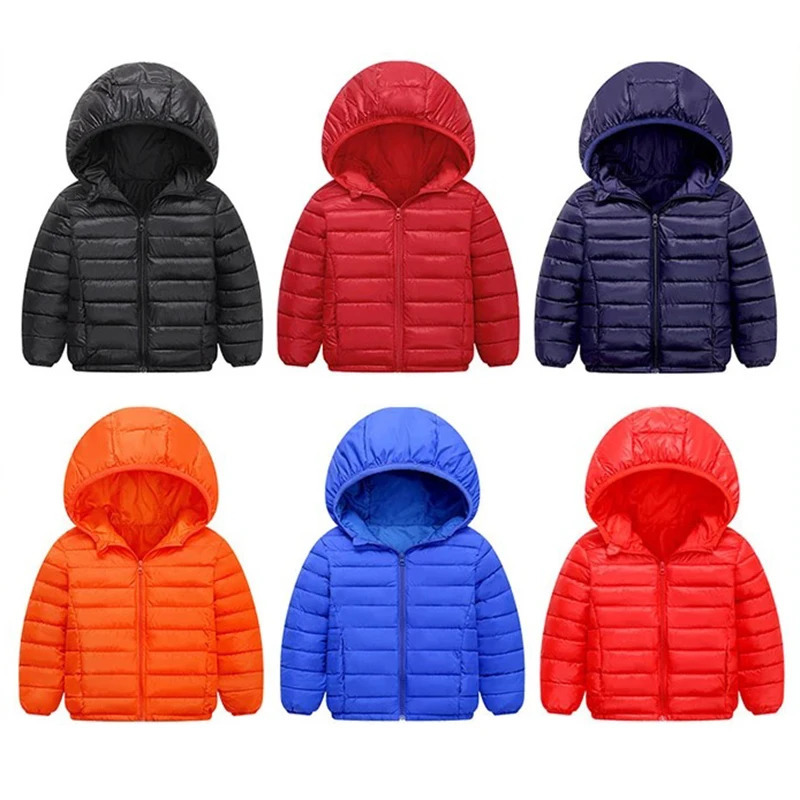 Autumn Winter Teen Boys Girls Warm Down Jacket Children Cotton Outerwear Fashion Hooded Zipper Coats 312 Years Kids Clothes 261016