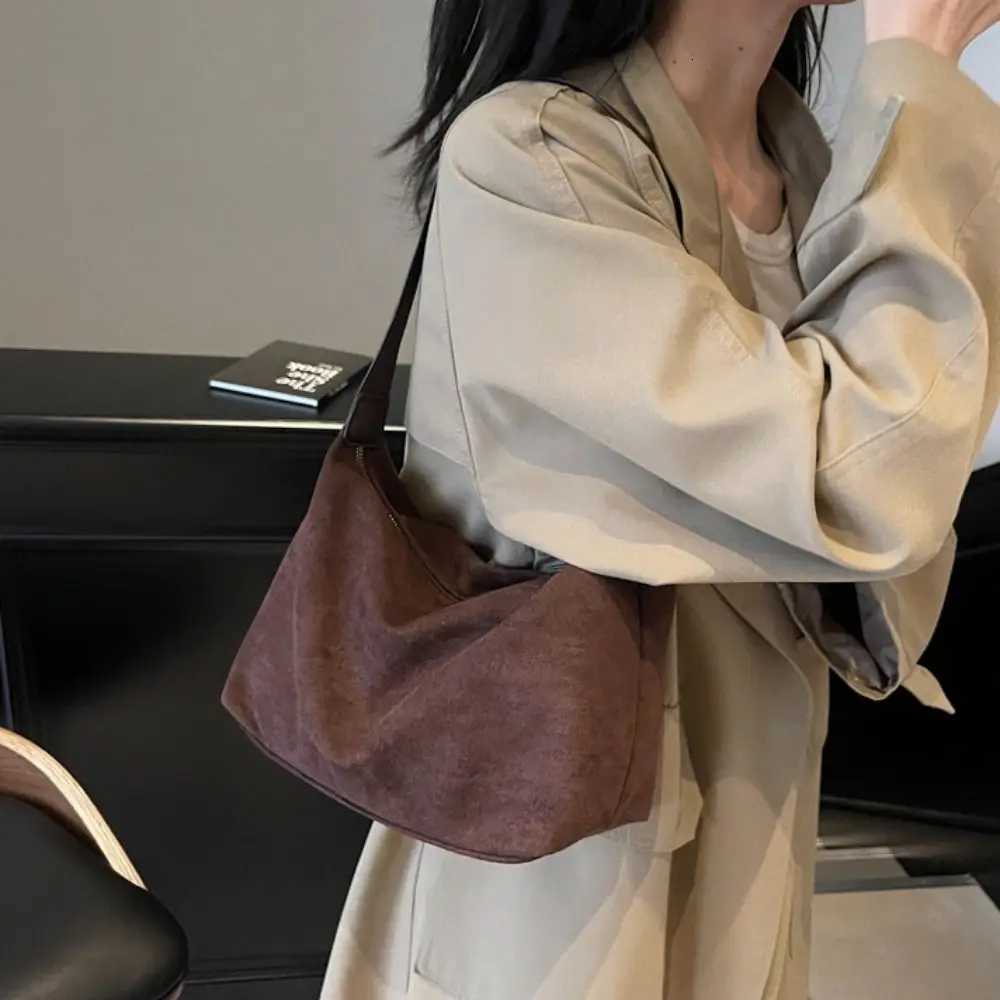 Shoulder Bags Casual Handbag Suede Shoulder Bag Large Capacity Fashion Hobo Bag Korean Style Solid Color Ladies Tote Bag Girls X261016