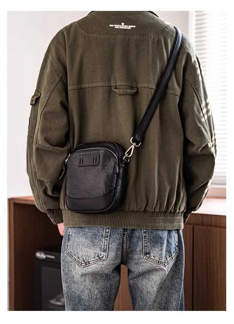 Cross Body SENOFAN Phone Bag Man Small Summer Shoulder Crossbody Bag Youth Genuine Leather Cowhide Commuting Casual Sling Pouch H261016