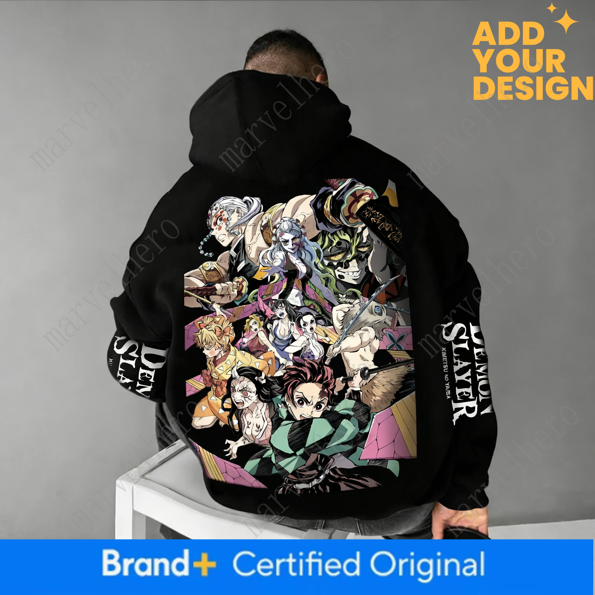 Demon Slayer Co Branded Hoodie Autumn Winter New Men S And Women S Anime Printed Loose Casual Harajuku Parent Child Sweater Top