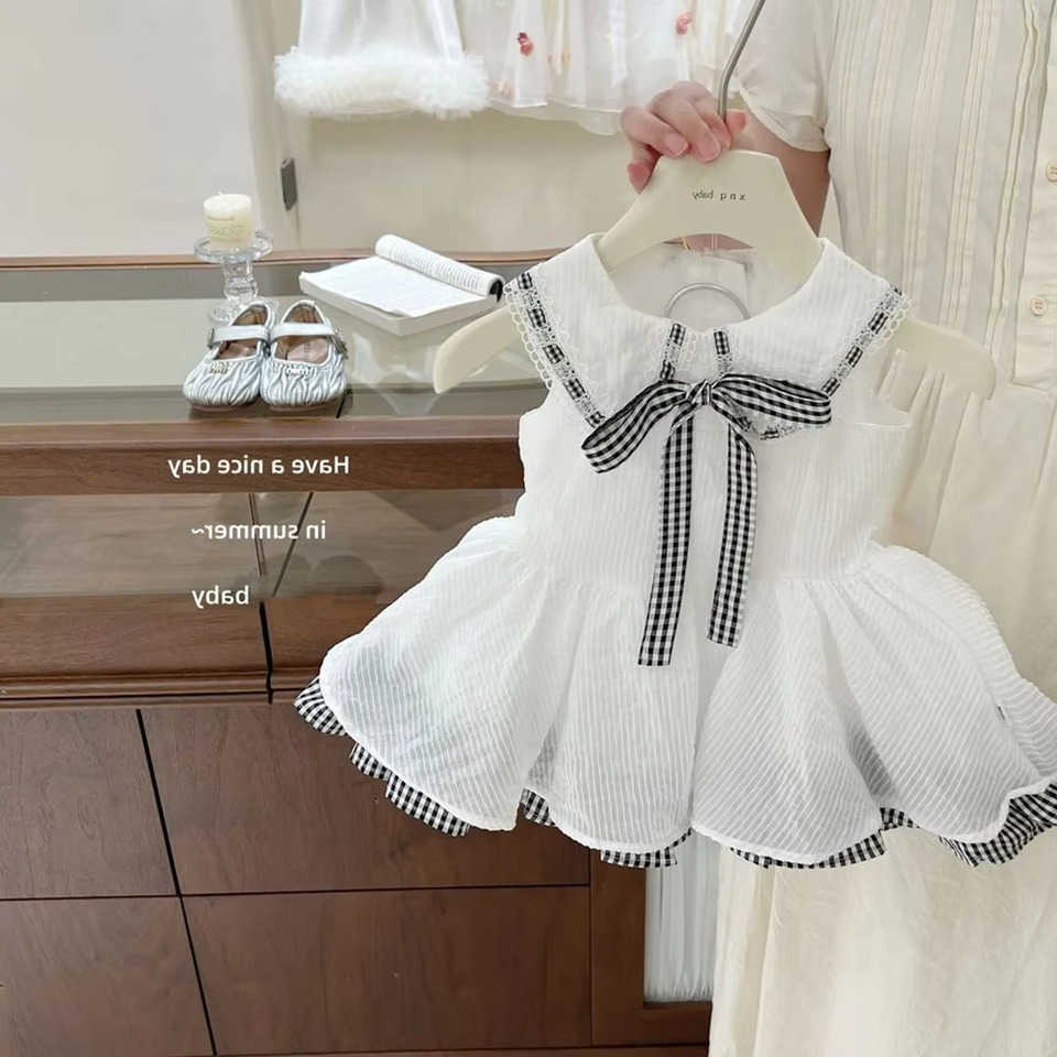 Summer Girls 2026 New Style Doll Collar Sleeveless Princess Dress Children's Fashion Cute Elegant Girls Dress S261016QO7P
