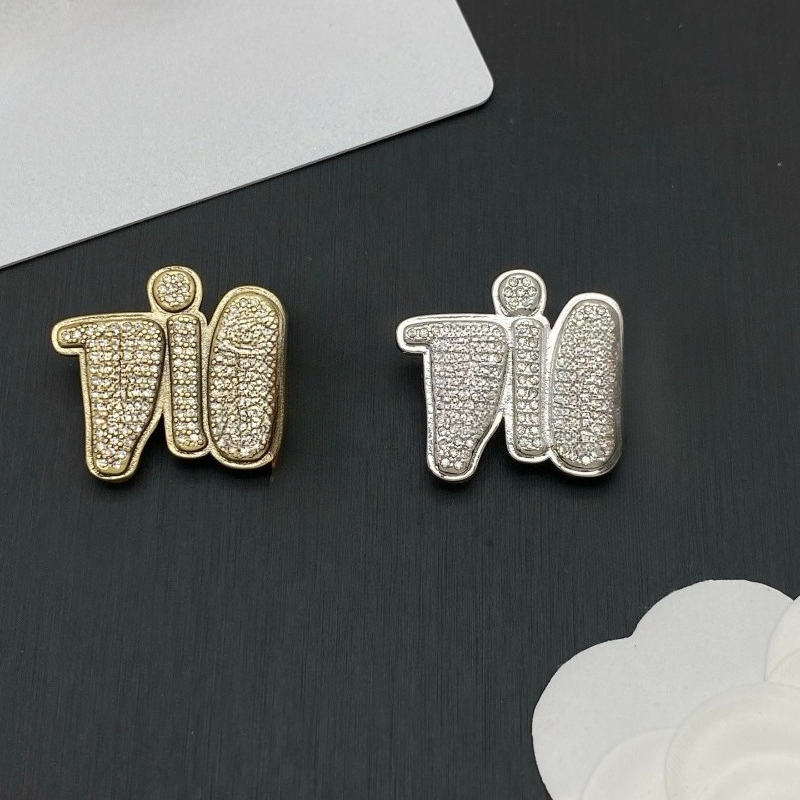 Broche en cristal strass pour hommes et femmes, Style Graffiti, lettre audacieuse, broche de luxe de styliste pour costume, manteau, pull, fête,