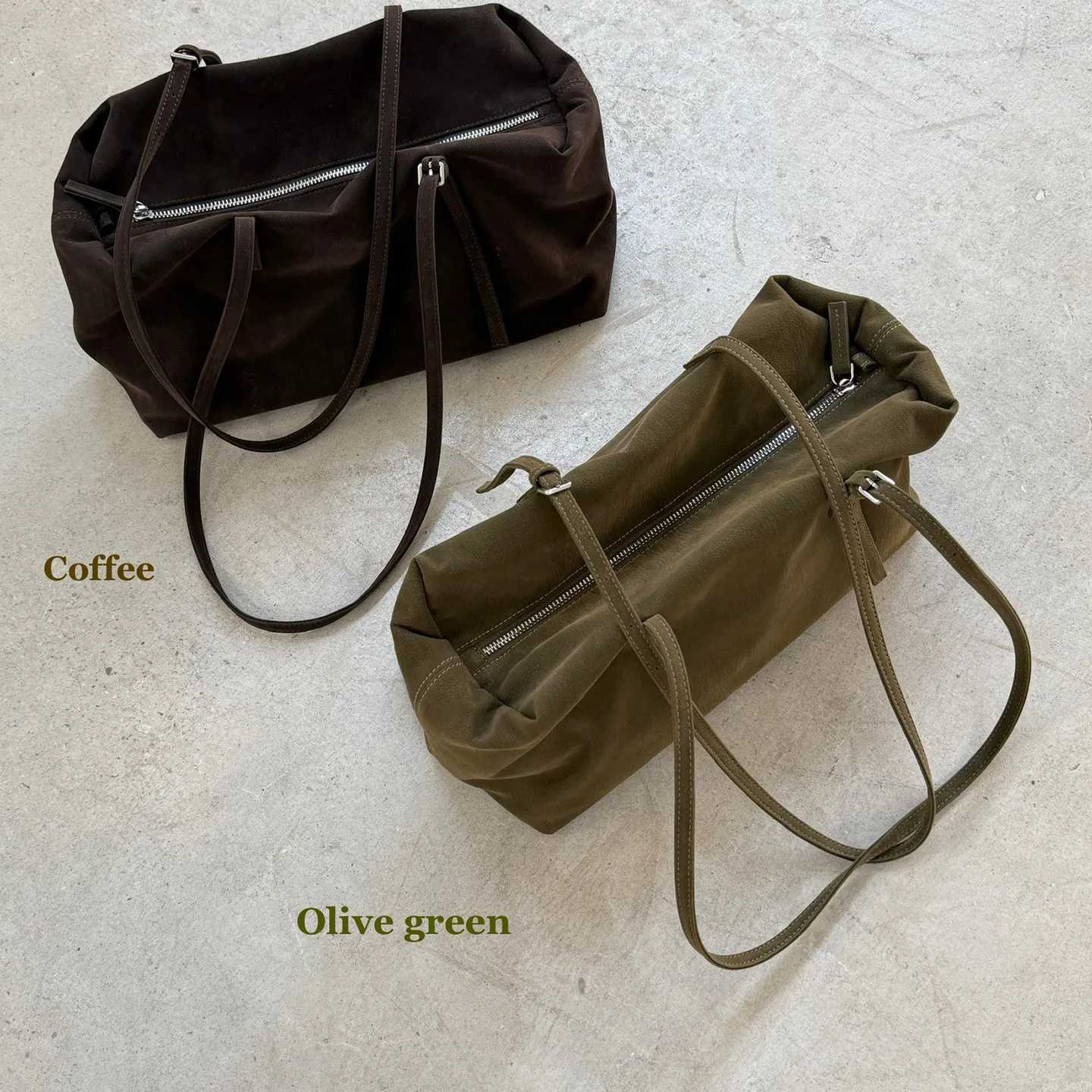 Shoulder Bags deerskin velvet shoulder pillow bag Korean version large-capacity commuting versatile casual armpit bag H261016