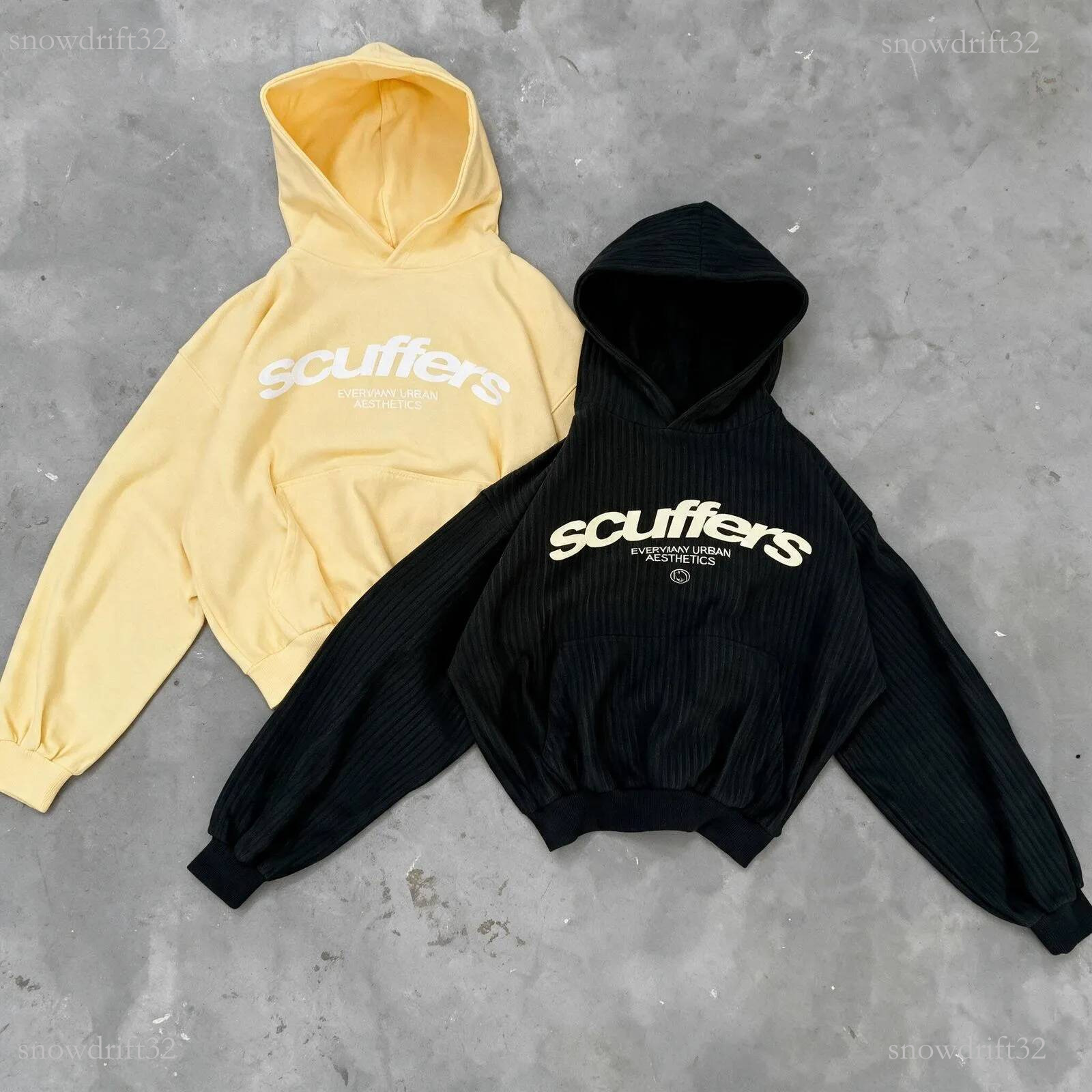 Scuffersly hoodie designer Scuffer hoodie tech fleece pullover hoodie boxy oversized fit casual streetwear hooded sweatshirt for men women 067