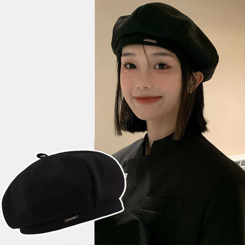 Solid Vintage Color Women Beret Hat Spring Autumn French Style Cotton Octagonal Cap All-match Outdoor Warm Painter Artist Hats S2610162YFJ