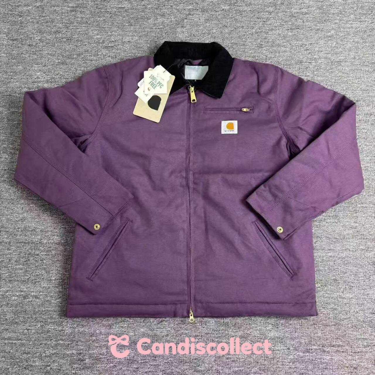 carhartlyity WIP Detroit With Cotton Lining Corduroy Collar Multi Color Men's Workwear Canvas Zipper Men Brand Designer Car Jacket 2D5 dc9