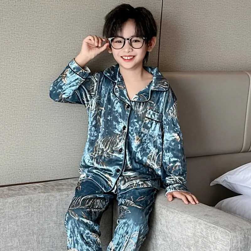 Pajamas Boys' Light Luxury Breathable Long Sle Pajama Set Children's Spring/Autumn 2026 New He Clothes Top Pants 2-piece Set LI914W261019