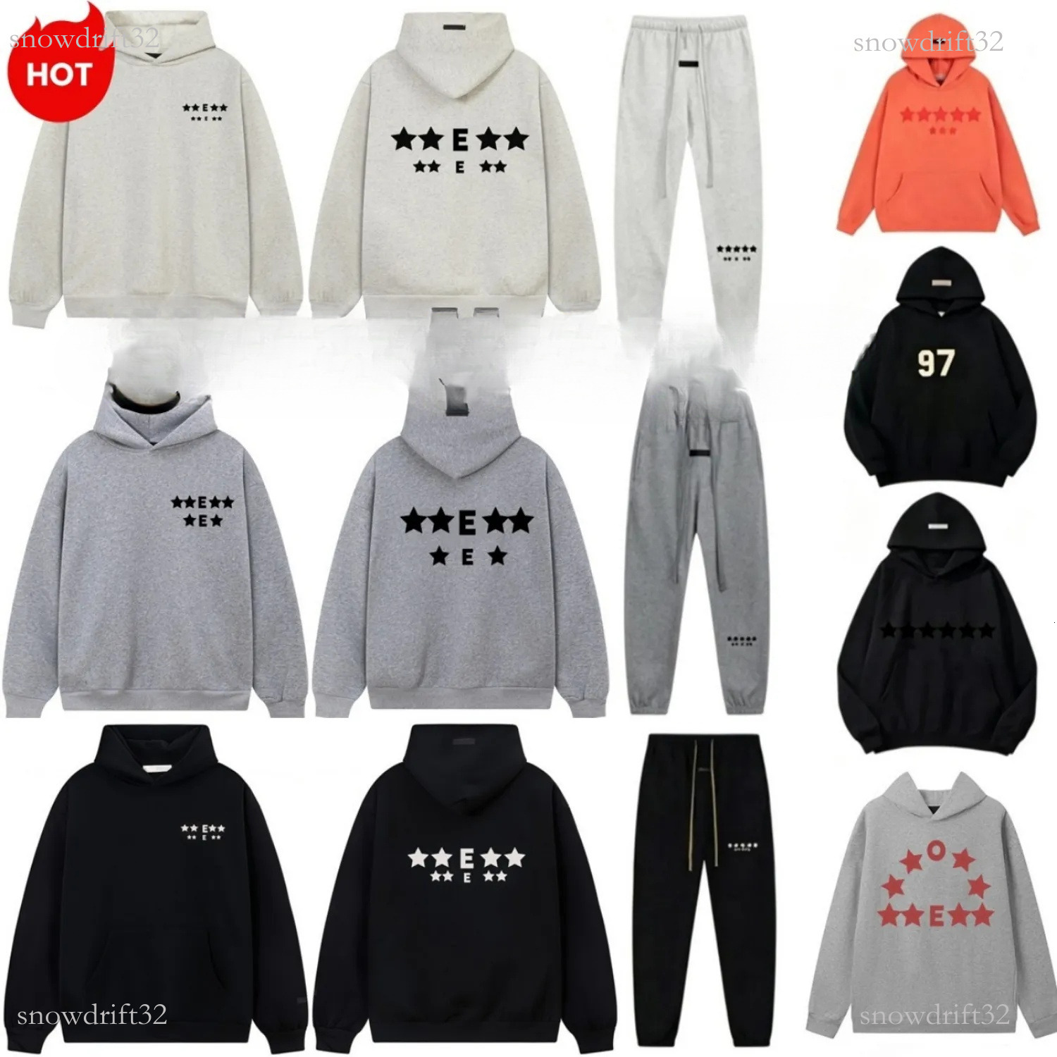 essential mens hoodie designer essentials sweater unisex pullover long sleeve O Neck Letter printed overcoat sweatshirt streetwear hoodie for man to