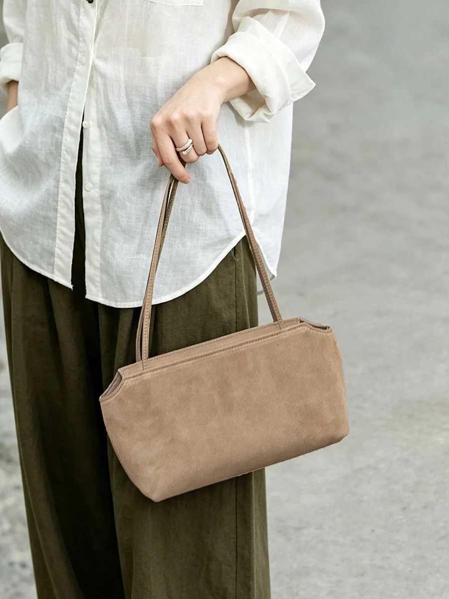 Shoulder Bags Suede Women's Small Bag Totes Luxury Design Handbag Female Fashion Shoulder Bag High Quality Genuine Leather Woman Underarm Bags