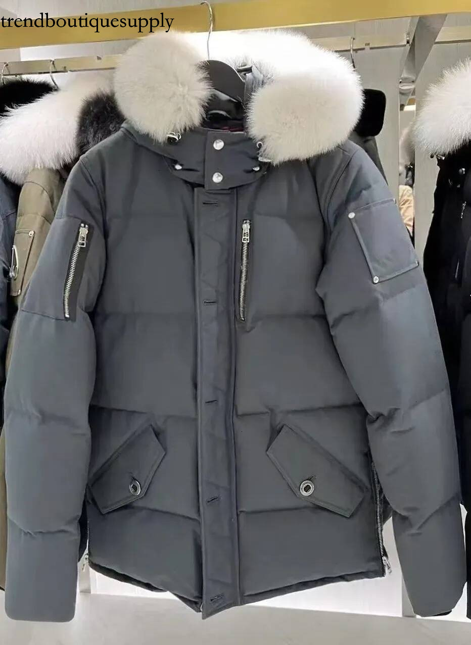 moose Designer Parkas Jackets Mens Winter Outdoor Windbreakers Puffer Short Parka Down Jacket Removable Fur Collar Unisex Loose Fit Winter Thick War