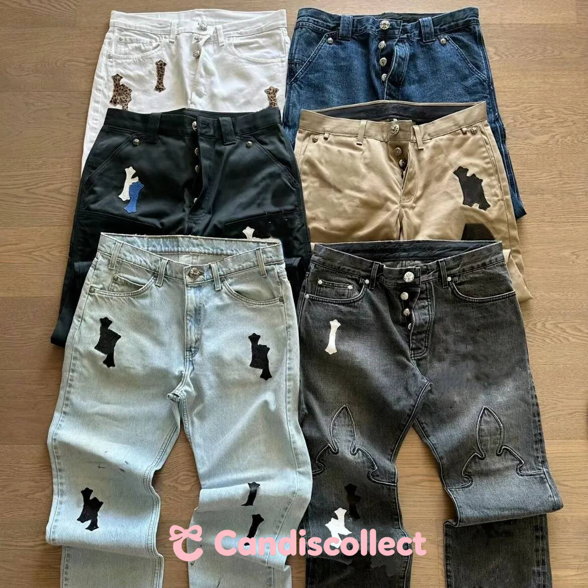 purple jeans Designer Casual Cross Leather Label Washed Jeans Couple Street Loose Spring Autumn Straight Trousers For Women 5a6