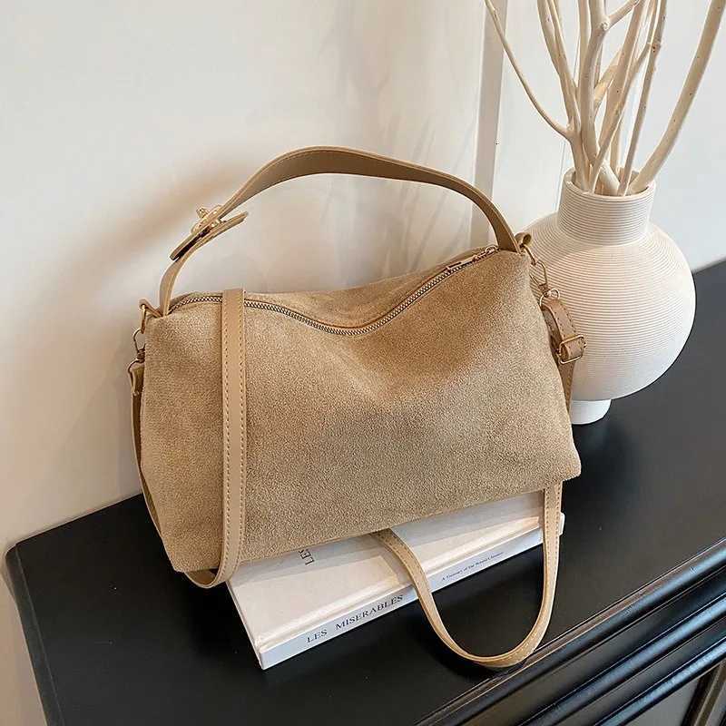 Totes Casual Large Capacity Suede Shoulder Bag Solid Color Korean Style Hobo Bag Handbag Fashion Tote Bag Travel X2610161