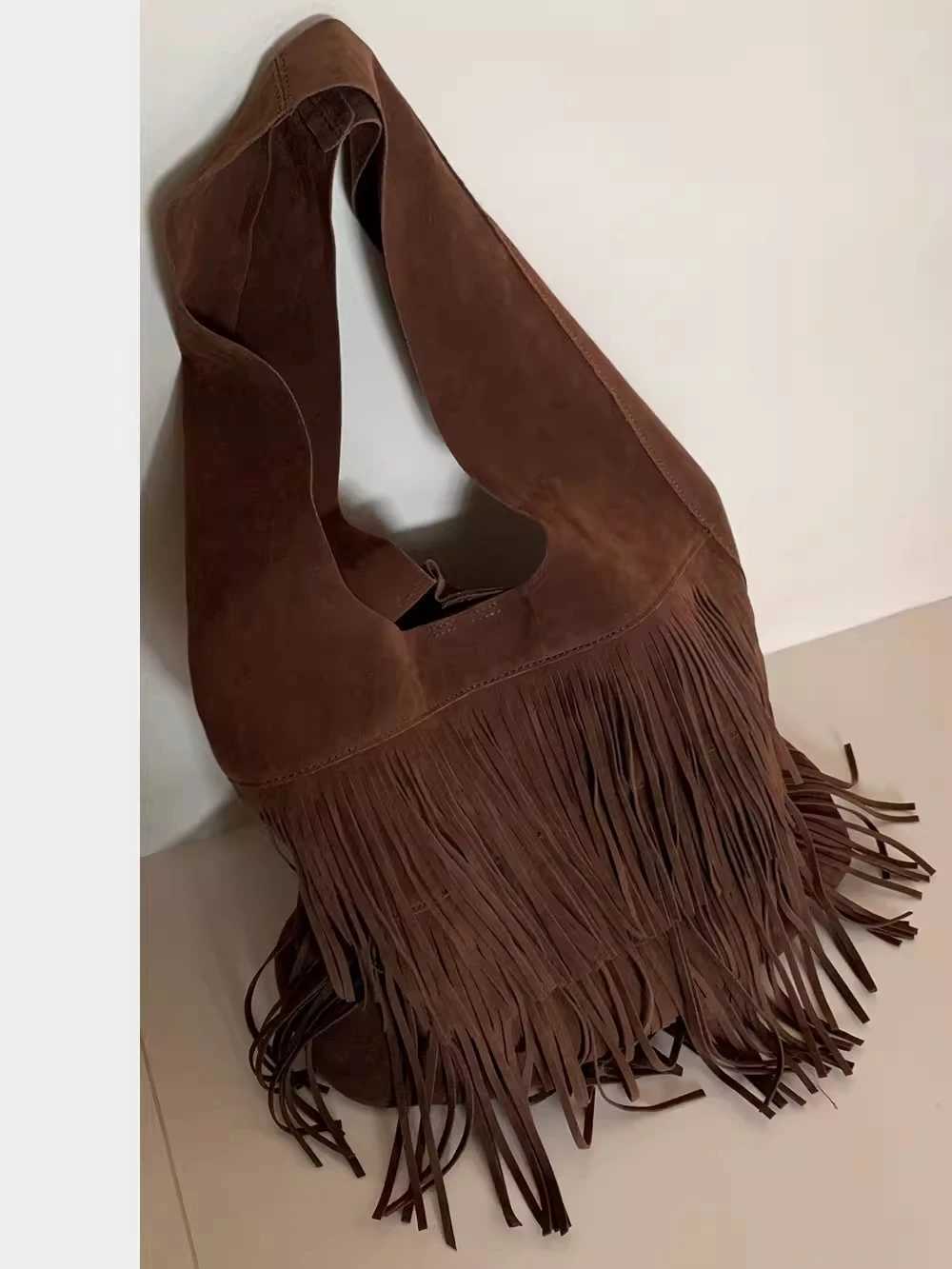 Totes Vintage Women Suede Tote Bags Solid Large Capacity Casual Commute Handbags Female Versatile Daily Underarm Pack Lady Handle Bags X261016
