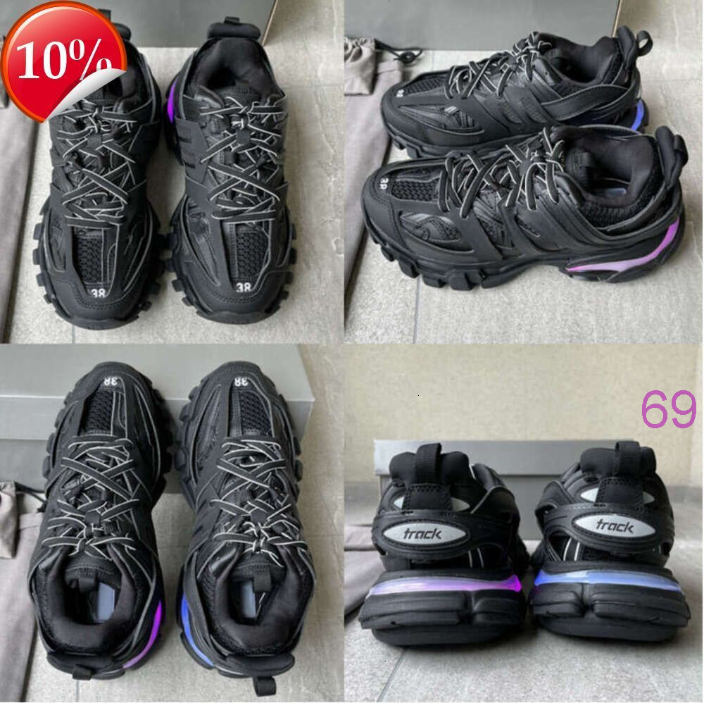 Womens Mens Designer Casual Shoe Track Sneaker Light Grey Blue Gomma Leather Black Pink Trainer Nylon Printed Platform for Men 3 30 Trainers Shoes G