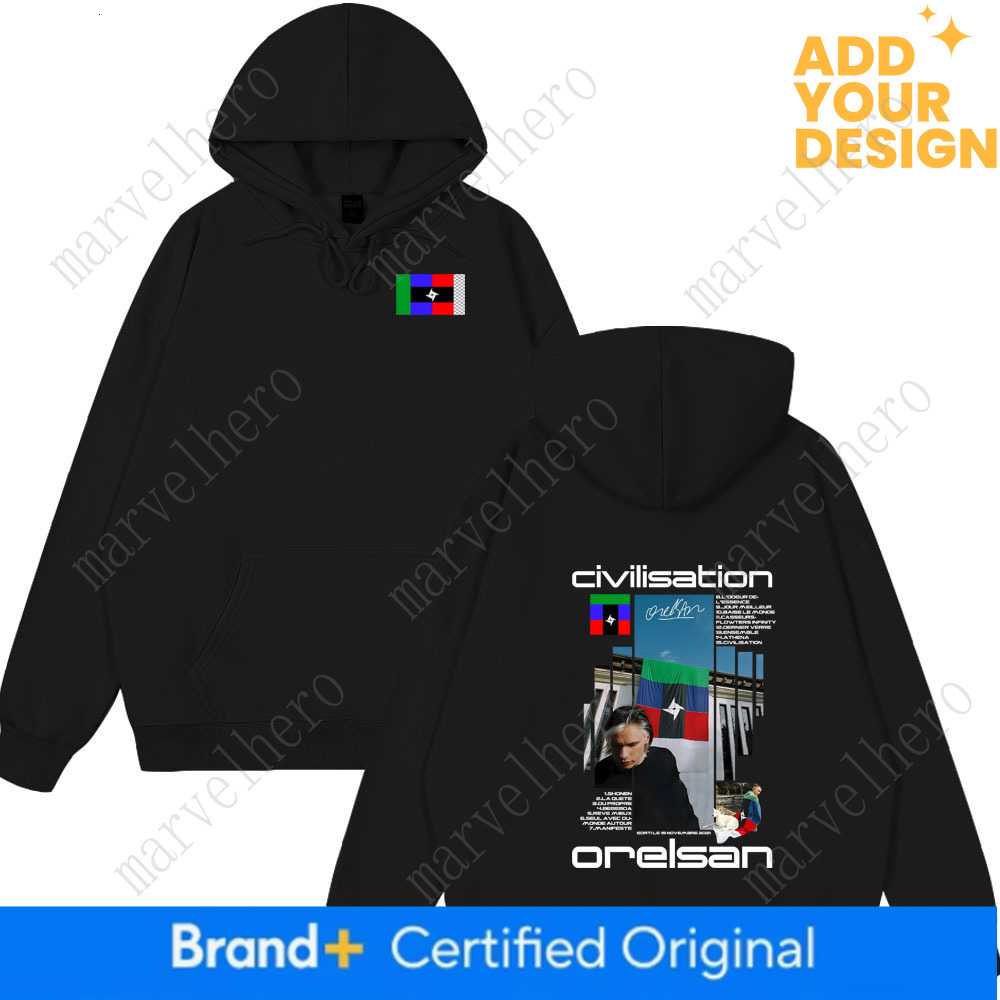 Hot Sale Hoody Rapper Orelsan Civilisation Album Hoodie Women Hip Hop Fashion Streetwear Male Casual Oversized New Style Clorhes
