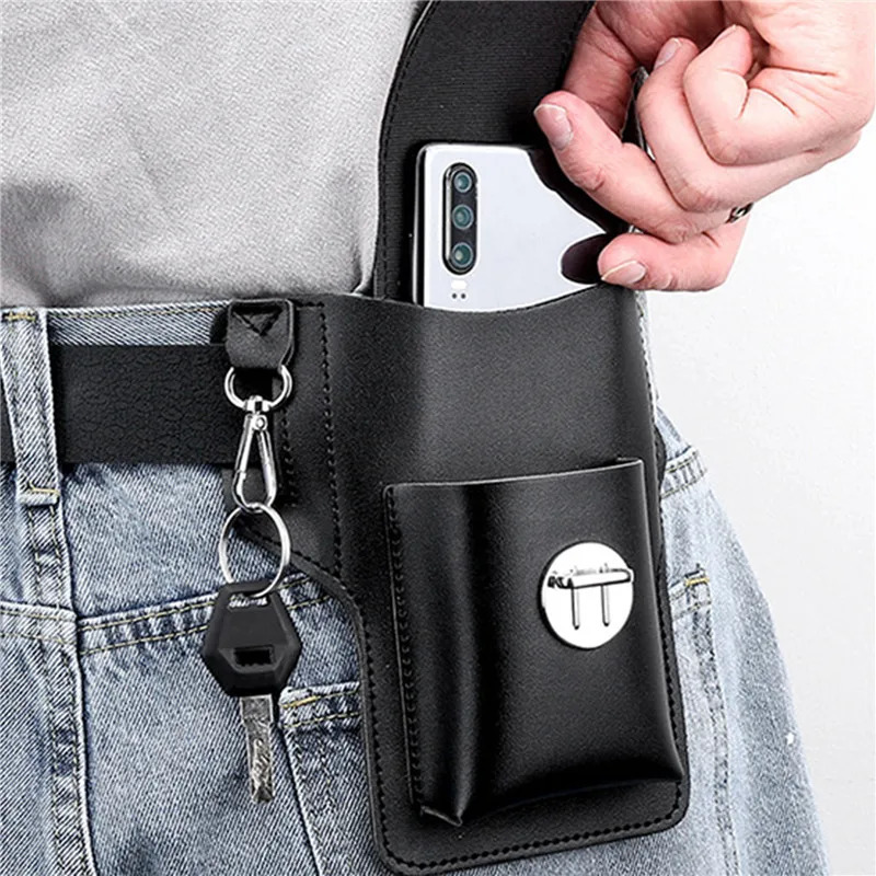 Phone Belt Bag For Men Bags Cell Loop Holster Pouch Wallet High Quality Multifunctional PU Leather Case 260923