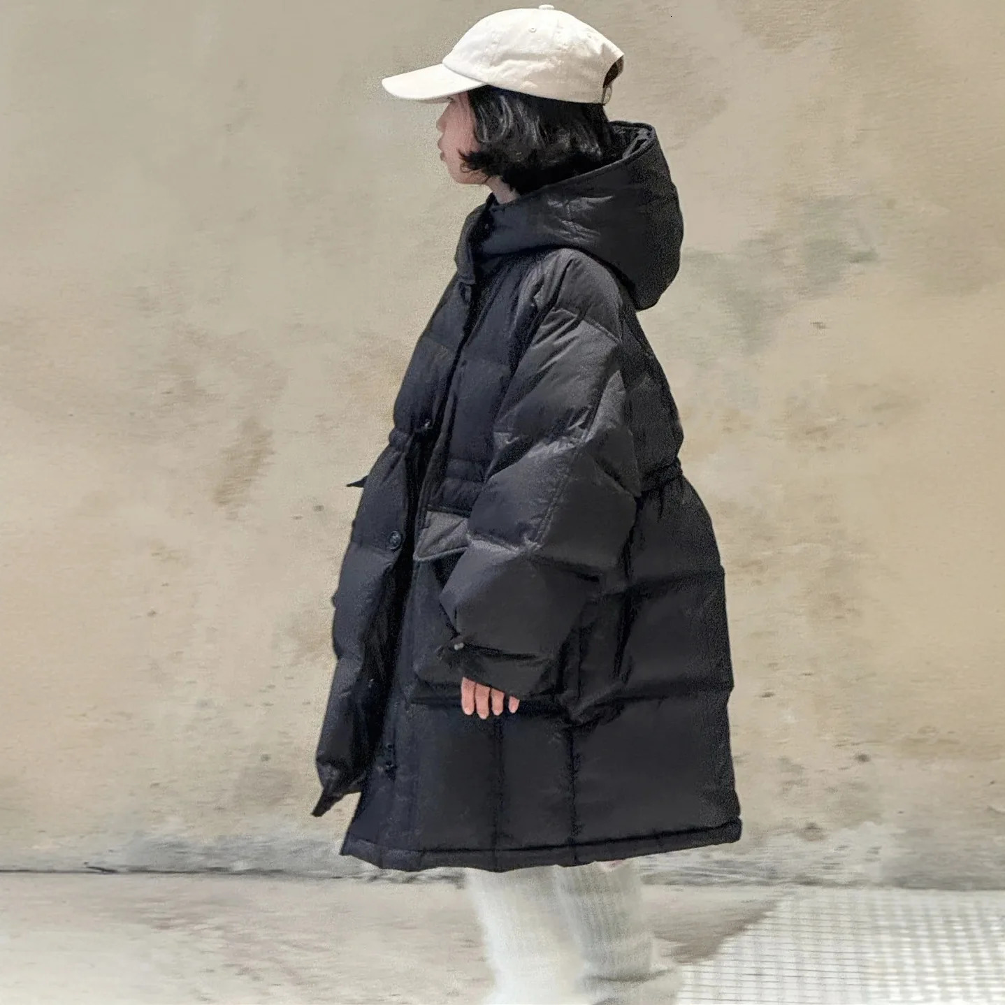 4-14Years Children's down cotton-padded jacket girls thick and fashionable mid-length cotton-padded Korean-style cold-proof coat 261015